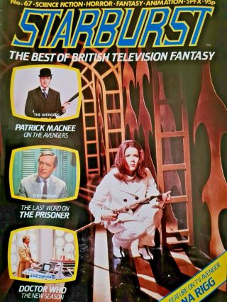 Starburst.  67.  The Avengers.  Diana Rigg.  Macnee.  Dr Who.  The Prisoner.  Mcgoohan.  1984