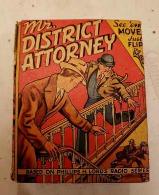 Mr.  District Attorney On The Job 1408 Whitman Big Little Book 1941 Lords Flip