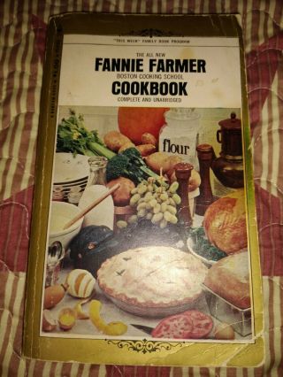 The All Fannie Farmer Boston Cooking School Cookbook Tenth Edition,  Pb 1965