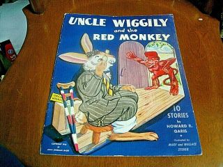 1943 Uncle Wiggily & The Red Monkey - 10 Stories By Howard R.  Garis