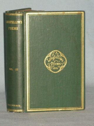 1864 Book Poems By Henry Wadsworth Longfellow Vol.  Ii