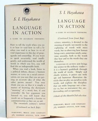 S I Hayakawa 1st Ed 1941 Language In Action A Guide to Accurate Thinking HC w/DJ 3