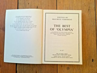 THE BEST OF OLYMPIA edited by MAURICE GIRODIAS 1st PB 1966 3