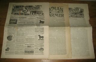 1891,  95,  96,  National Stockman And Farmer Magazines