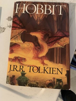 The Hobbit - 1997 Printed Hard Cover Book With Smaug Dust Jacket - Jrr Tolkien