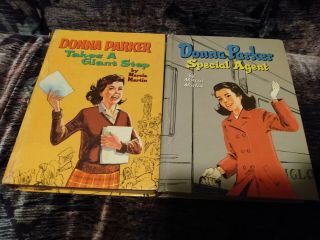 Donna Parker Takes A Giant Step (1964) & Donna Special Agent (1964) - 2 Old Books