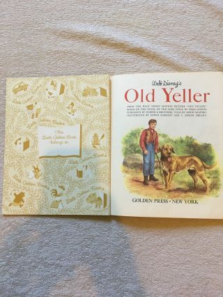 Vintage 1957 Walt Disney’s Old Yeller A Little Golden Book 1st Printing 2