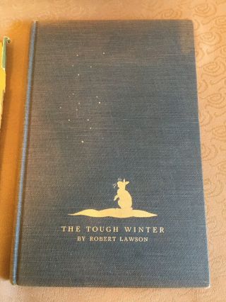 Vintage “1954” The Tough Winter Hard Bound Book By Robert Lawson W/ Lithographs 2