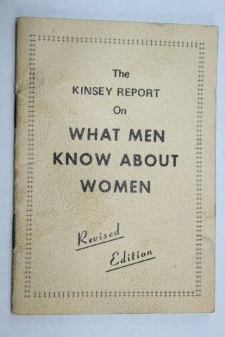Great Vintage Booklet The Kinsey Report On What Men Know About Women Tablet