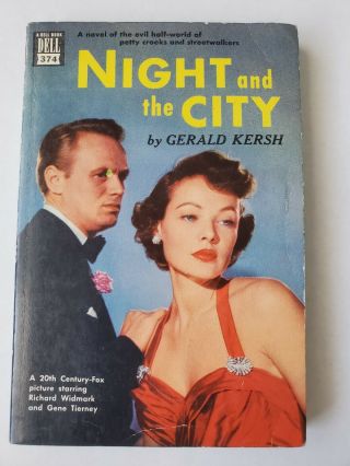 Night And The City Gerald Kersh Rare Gene Tierney Movie Tie In Dell Map Back
