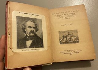 Antique Book Nathaniel Hawthorne Mosses From An Old Manse Salem Edition 1893