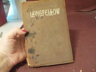 Antique Book - Leather Cover - 1901 Poems Of Henry W.  Longfellow