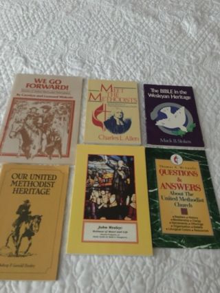 6 (six) Pb Books On John Wesley And United Methodism By Charles Allen,  Etc.