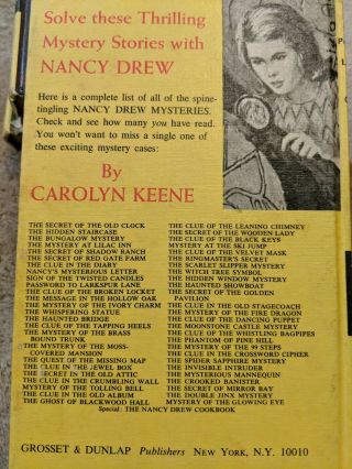 Vintage Nancy Drew Book 1966 The Password to Larkspur Lane Yellow Spine HC 2