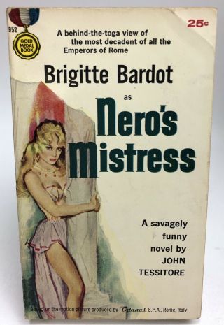 Nero’s Mistress Brigitte Bardot Gold Medal Gga 1st Printing John Tessitore