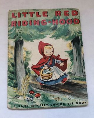 Little Red Riding Hood Vintage Junior Elf Book 1960 Rand Mcnally Esther Friend