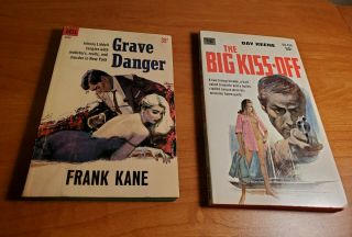 2 Pbs Gga Sleaze Pulp Big Kiss - Off Day Keene,  Grave Danger Frank Kane Liddell