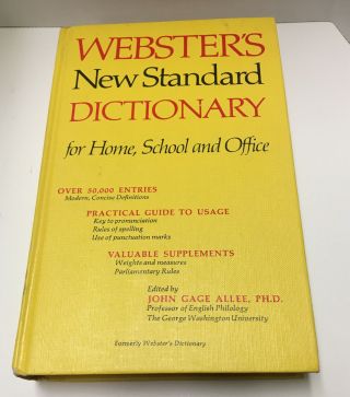 Webster’s Standard Dictionary For Home,  School,  And Office 1964