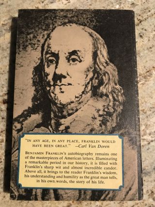 The Autobiography of Benjamin Franklin 1959 Pocket Library Paperback (PL - 18) 2