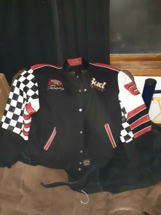 Nascar’s 8 Dale Earnhardt Jr Budweiser Leather Jacket Chase Authentics Xl