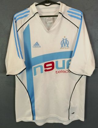 Adidas Fc Olympique Marseille 2005/2006 Home Soccer Football Shirt Jersey Size M