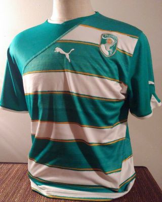 Ivory Coast Cote D’ivoire National Team 2010 World Cup Puma Soccer Jersey Large