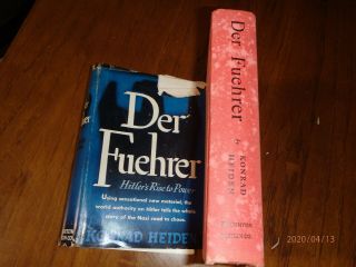 DER FUEHRER : Hitler ' s Rise To Power 1944 Konrad Heiden Hardcover Dust Jacket 3