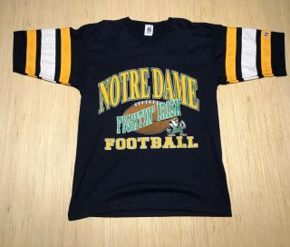 Vintage Logo 7 Notre Dame Fighting Irish Football Ncaa Jersey Shirt L