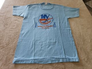 Vintage 1982 York Islanders Stanley Cup Champions T Shirt Small - Medium