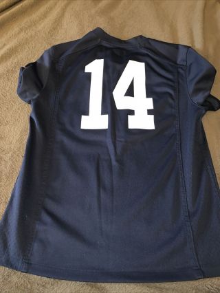 Penn State Nittany Lions 14 Nike Team Football Jersey Blue Women ' s Large 2