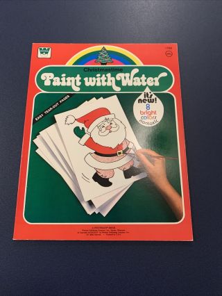 Vintage Whitman Paint With Water Christmastime 1708 Santa