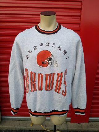 Vintage Nutmeg 1994 Cleveland Browns Crewneck Sweatshirt Size Men 
