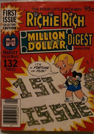 Richie Rich Million Dollar Digest 1st Issue $5.  00