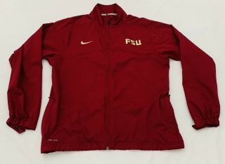 Nike Dri Fit Florida State University Fsu Seminoles Full Zip Jacket Men 
