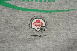 Vintage 2001 Puma Saskatchewan Roughriders CFL Football Sweater Canada XL Mens 3