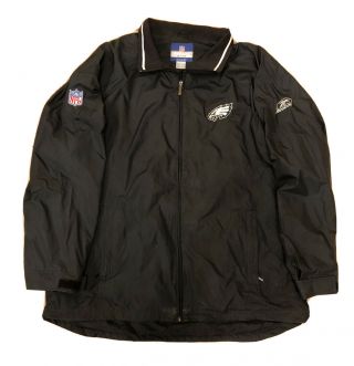 Mens Reebok Philadelphia Eagles Full Zip Windbreaker Jacket Size Xl Nfl