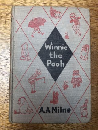 A.  A.  Milne Winnie The Pooh Book 1950 Reprint Kids Childrens Illustrated Vtg Hc