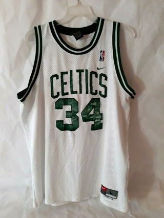 Nike Paul Pierce Boston Celtics Nba Authentic White Home Jersey 34 Size Large
