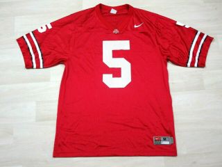 Vintage Nike Ohio State Buckeyes Ncaa Football Jersey 5 Mens Size (m) Red Osu