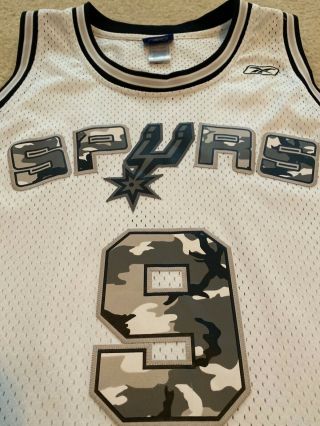 Tony Parker San Antonio Spurs Authentic Reebok 2xl Jersey 2004 Exclusive Edition