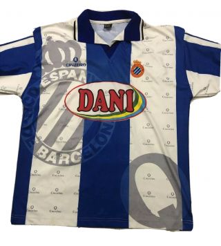 Rcd Espanyol Barcelona Cruzeiro Soccer Camiseta Shirt Jersey Size 44