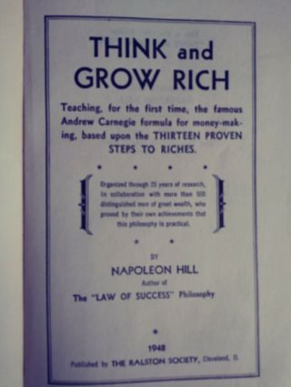 Think and Grow Rich 1948 Rare Edition 2
