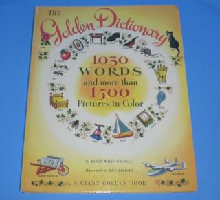 A Giant Golden Book The Golden Dictionary Vintage 1969 Copyright 1944