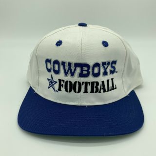 Vintage 90s Dallas Cowboys Logo Athletic Snapback Hat Cap