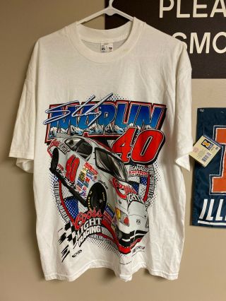 Vtg Sterling Marlin Coors Light Double Sided Racing T Shirt Mens L