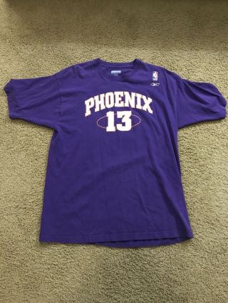 Vtg 13 Steve Nash Phoenix Suns Reebok Jersey T Shirt Mens Size Large