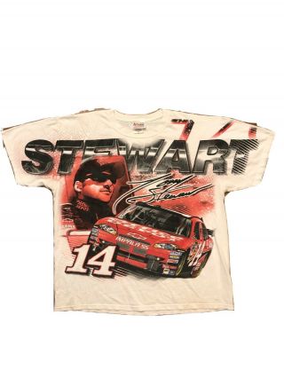 XL TONY STEWART 2 SIDED ALL OVER PRINT NASCAR SHIRT CHASE AUTHENTIC HOME DEPOT 3