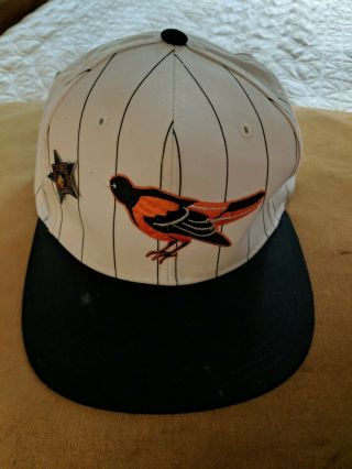 Vtg 1993 Baltimore Orioles Mlb All Star Game Snapback Hat Cap,  Pin White
