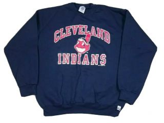 Vtg Cleveland Indians Mlb 1994 Logo 7 Chief Wahoo Crewneck Sweatshirt Xl Usa 90s