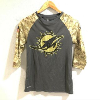 Nike Nfl On Field Apparel Womens Xs Miami Dolphins Camo Salute The Troops Shirt